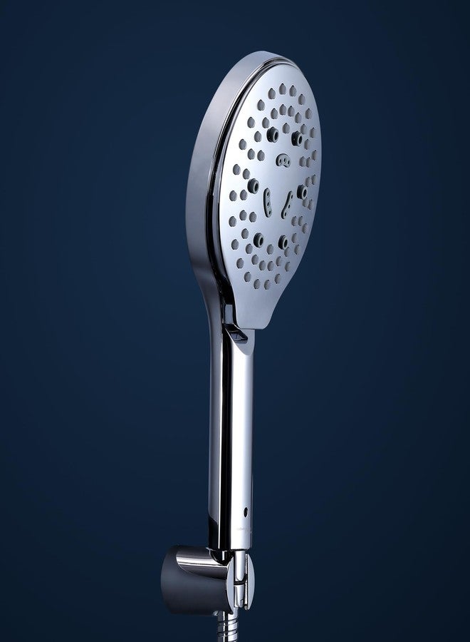 Hindware Italian Collection F160209CP 6-Flow Hand Shower for Bathroom | Made of ABS | Rain, Mist, Massage & Combination Modes | Water Saving Feature | Comes with 1.5m Hose Pipe & Wall Hook - Image 1
